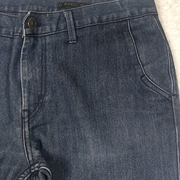 Mondo DiMarco Blue Dark Medium Wash Mid Rise Zip Up Straight Leg Denim Jean - Picture 5 of 15
